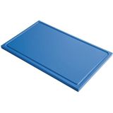 Gastro M GN1/1 HDPE snijplank met sapgeul blauw - blauw Kunststof GN336