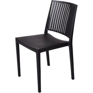 Gastronoble Baltimore stapelbare stoelen in polypropyleen zwart 4 stuks - FW576