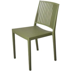 Baltimore Stapelbare Polypropyleen Stoelen Olijfgroen (4 Stuks) - Gastronoble FW578 - Horeca & Professioneel