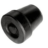 Able2 - Kruk- en Stokdoppen - Zwart - 16 mm - Verpakt per 2 Stuks