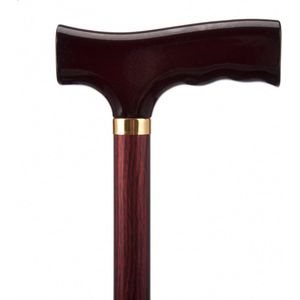 Wandelstok aluminium - Mahonie