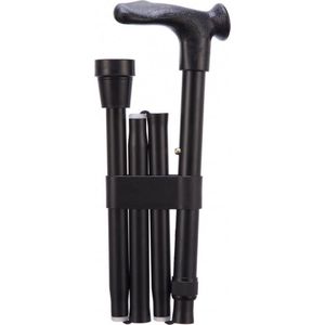 Opvouwbare wandelstok comfortgrip - zwart rechts