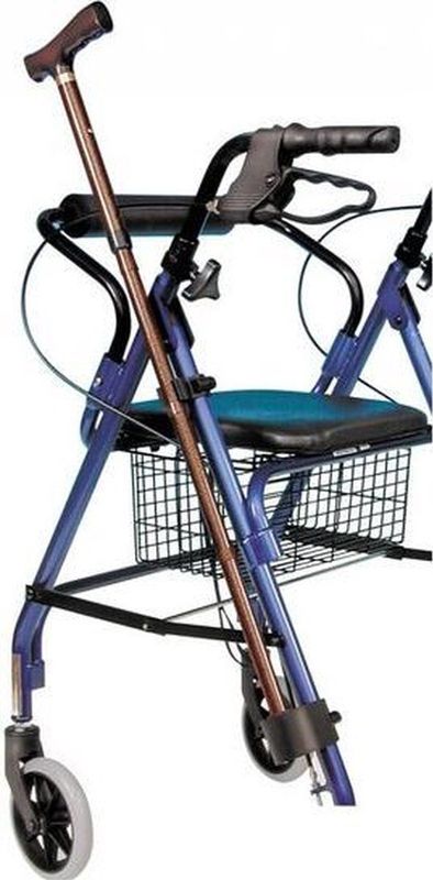 Comforthulpmiddelen - Stok en Krukhouder - Inclusief Bevestigingsschroeven - Geschikt voor Rollators