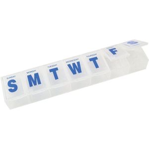 Comforthulpmiddelen - Pillendoos - Extra Groot - Transparant - Kunststof