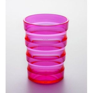 Ribbelbeker - Roze - Polycarbonaat - Stapelbaar - Geschikt voor Warm en Koud