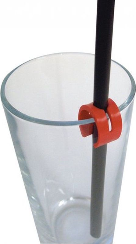 Comforthulpmiddelen - Rietjeshouder Strawberi - Set van 5 - Geschikt voor Rietjes tot 6 mm