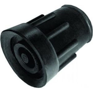 Doppen - Zwart - Voor Wandelstokken en Elleboogkrukken - Per Paar