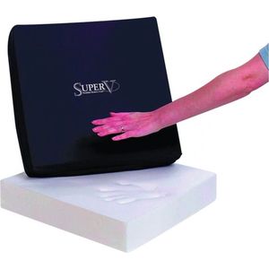 Harley - Designer Super V Zitkussen - Zwart - Visco-elastisch Foam