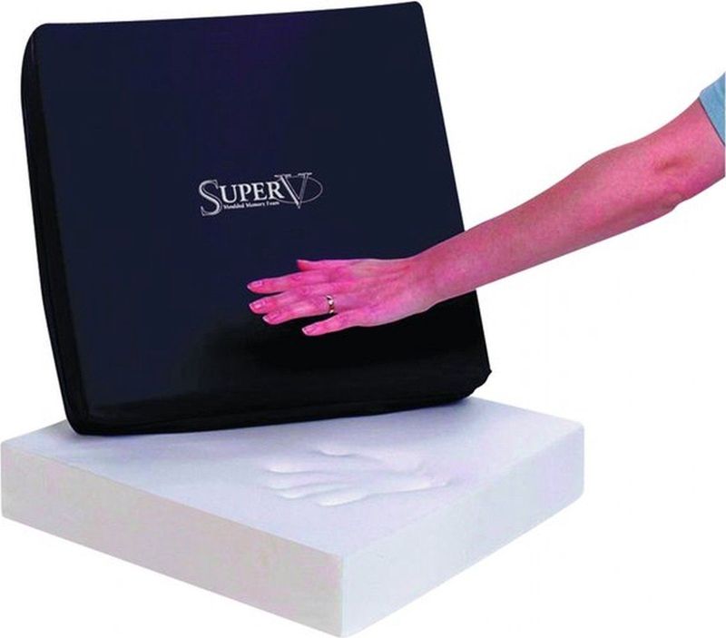 Harley - Designer Super V Zitkussen - Zwart - Visco-elastisch Foam