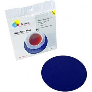 Anti-slip matten rond - 19 cm blauw - Able2