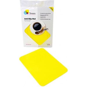 Able2 Anti-slip matten rechthoekig geel 25,5 x 18,5 cm