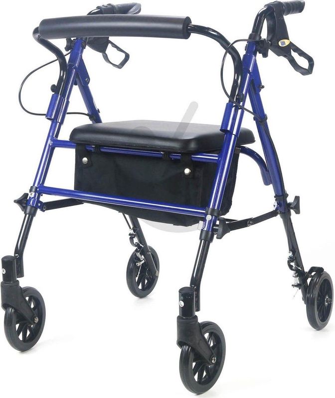 Rollator - Lichtgewicht - Aluminium - Metallic Blauw