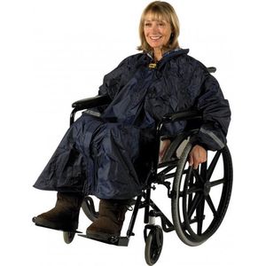 Splash - Poncho lange mouwen - ongevoerd - blauw