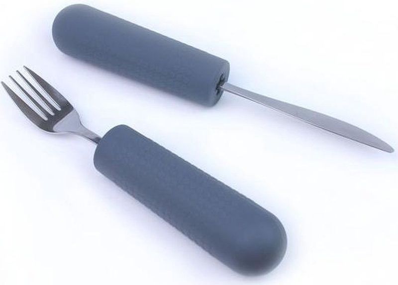 Able2 - Bestek Grip - Eethulpmiddel - Grijs - Flexibel Materiaal