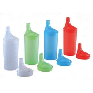 Comforthulpmiddelen - Drinkbekerset - Rood - Inclusief 2 Lange Tuitdeksels