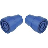 Kruk- en Stokdoppen - Blauw - Rubber met Metalen Kern - Set van 2