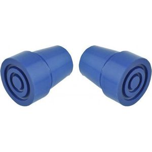 Kruk- en Stokdoppen - Blauw - Rubber met Metalen Kern - Set van 2
