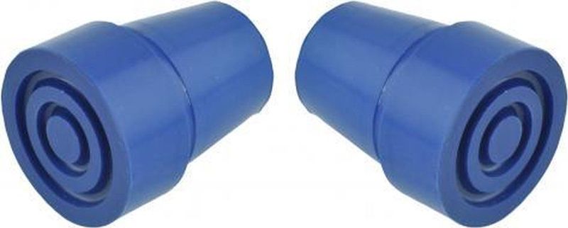 Kruk- en Stokdoppen - Blauw - Rubber met Metalen Kern - Set van 2