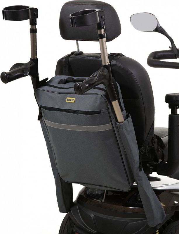 Universele Rolstoeltas Met Krukhouder Grijs