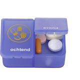 Pillendoos 1 dag - 2 vaks transparant blauw NL