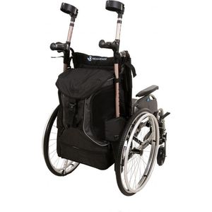 Torba Go Rolstoel & Scootmobieltas - GO De Luxe - Groot - Zwart met Grijze streep