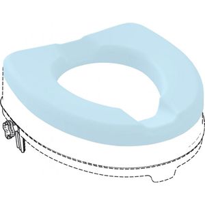 Zachte toiletzitting voor Atlantis toiletverhoger - licht blauw