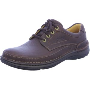 Clarks Nature Three Heren Veterschoenen - Mahogany Leather - Maat 41