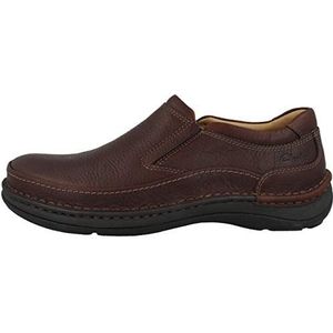 Clarks Nature Easy Slipper voor heren, Mahogany Leather, 47 EU