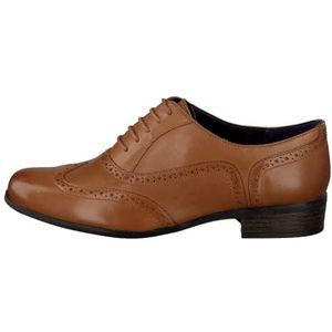 Clarks Hamble Oak Derbys voor dames, Bruin Donker Tan Lea, 38 EU