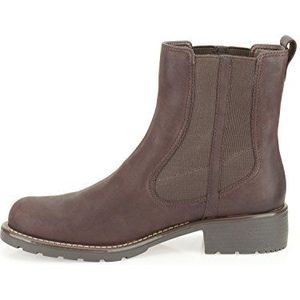 Clarks Orinoco Club laarzen met korte schacht voor dames, Rood Bourgondië Leer, 37 EU