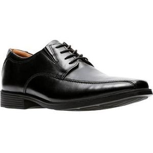 Clarks - Tilden Loop - Leren Schoenen - Zwart - Plat - Veters