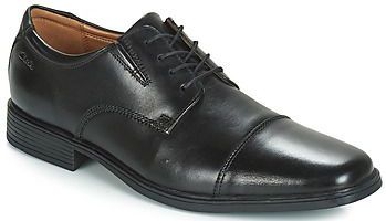 Clarks Tilden Cap heren Oxford Derby, Zwart leder , 39.5 EU