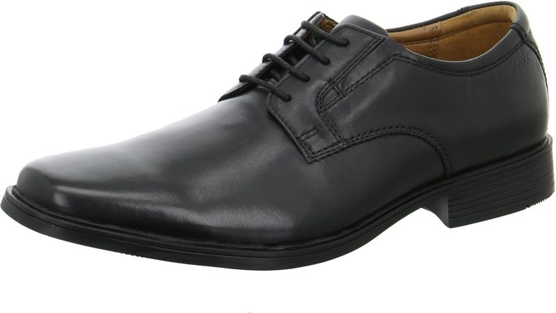 Clarks - Tilden Plain - Schoenen - Zwart - Leer
