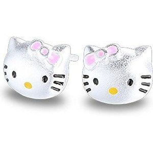 baobei Hello Kitty kat oorbellen voor vrouwen sterling zilver Cute Cat Love Stud Oorbellen cadeau voor vrouwen Meisjes kinderen met juwelendoos (f1759)