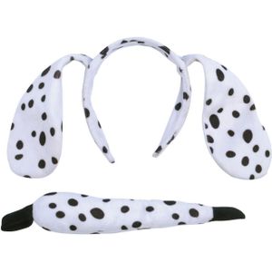 Rubies Verkleed set dalmatier - oortjes/staart - wit/zwart - voor kinderen