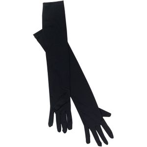 Rubies verkleed handschoenen voor dames - zwart - one size - lang model