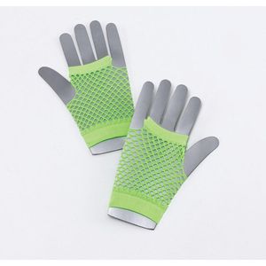 Bristol Novelty BA572 Handschoenen van net, neon-groen, eenheidsmaat
