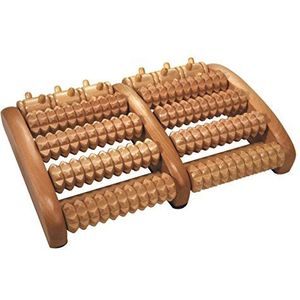 Voetmassagerol, voetroller van hout, massage, voetreflexzonemassage, geschikt voor plantaire fasciitis en hielspoor, van hoogwaardig lotushout