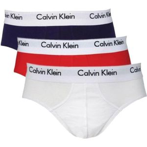 Calvin Klein - Hip Briefs - Wit/Red Ginger/Pyro Blue - Katoen/Elastaan - Set van 3