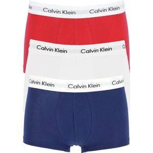 Calvin Klein Low Rise Trunks Boxershort (3 pack) Wit/Blauw/Rood