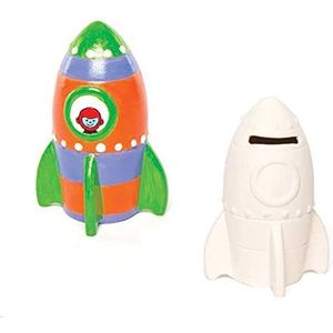 Raket spaarpotten van keramiek (Doos van 2) Keramiek & Porselein Schilderen