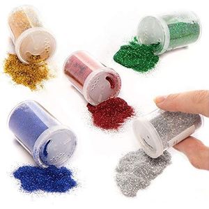 Strooibusjes met glitters (Pak van 5) Knutselspullen