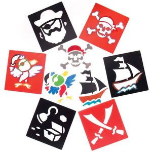 Piraten sjablonen (Pak van 6) Knutselspullen