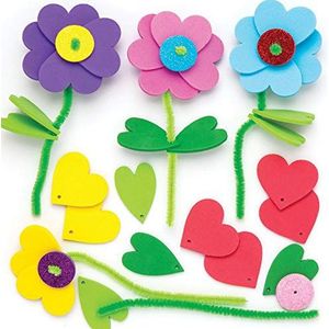 Baker Ross Mix & Match Bloem Stapelen Kits (Pack van 6) Lente en Moederdag Thema Ambachten voor Kinderen om te maken en cadeau