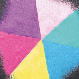 Baker Ross AT407 Pastelkleurig zand (12 stuks), verschillende kleuren voor kinderen voor het knutselen en versieren van kaarten, knutselhandwerk en collages