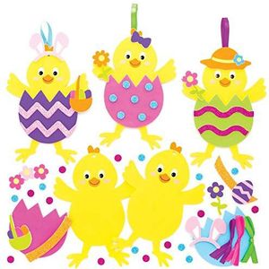 Baker Ross Decoraties voor kuikens om zelf te maken – 8 stuks, creatieve vrije tijd voor kinderen (AT435)
