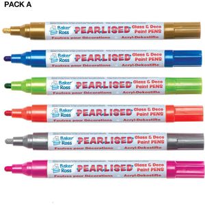 Gepareliseerde Deco & Glas Verfstiften Kleur Pack A (Kleurverpakking A ) Knutselen met Verven