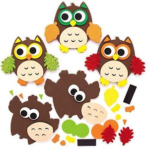 Baker Ross AX161 Uilensets om te combineren, 8 stuks, ideaal voor kunst en handwerk voor kinderen, educatief speelgoed, geschenken en herinneringen