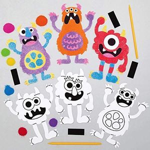 Baker Ross AX246 Halloween-monsterset – 6 stuks kinderen om te versieren en te weergeven, ideaal voor kunst en handwerk voor kinderen