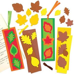 Knutselset - Boekenleggers - Geel Oranje Bruin Groen - 8 Stuks